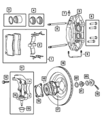 5290124AH - Brakes: Rear Knuckle, Left Rear for Mopar Image