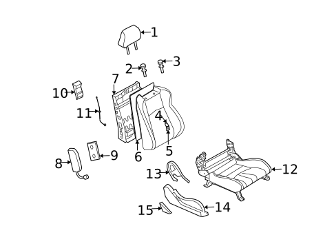 Front Seat Components for 2008 Nissan 350Z #3