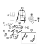 5SF74LXBAA - Interior Trim: Lumbar Knob for Ram: ProMaster 1500, ProMaster 2500, ProMaster 3500, ProMaster EV Image