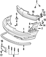 25664832 - Body: Bumper Cover for Oldsmobile: Aurora Image