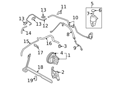 Pump & Hoses for 2006 Mitsubishi Eclipse #0