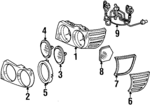 1078205661 - : Headlamp Assembly - Right for Mercedes-Benz Image