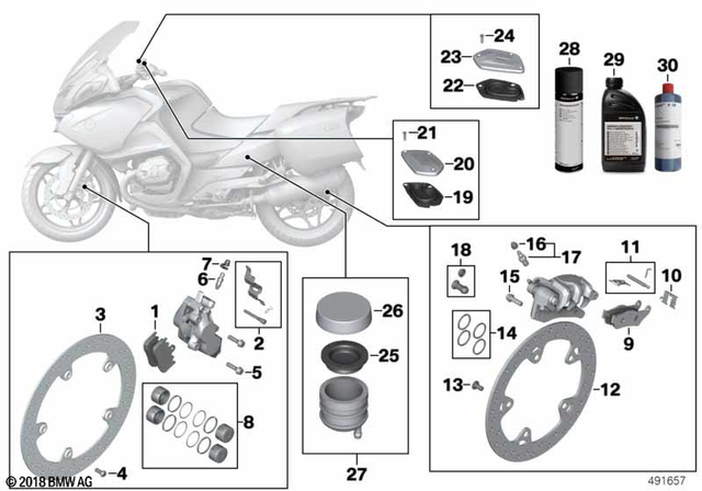 34118534183 - Service and Scope of Repair Work: Set of Brake Pads, Sintered Metal -  for BMW-Motorrad Image image