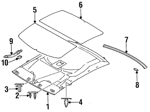 Headliner for 1994 Kia Sephia #0
