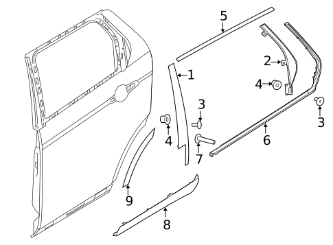 Exterior Trim - Rear Door for 2022 Land Rover Discovery Sport #0
