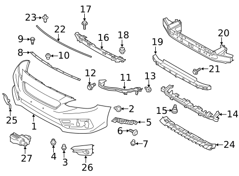 Bumper & Components - Front for 2022 Subaru Impreza #0