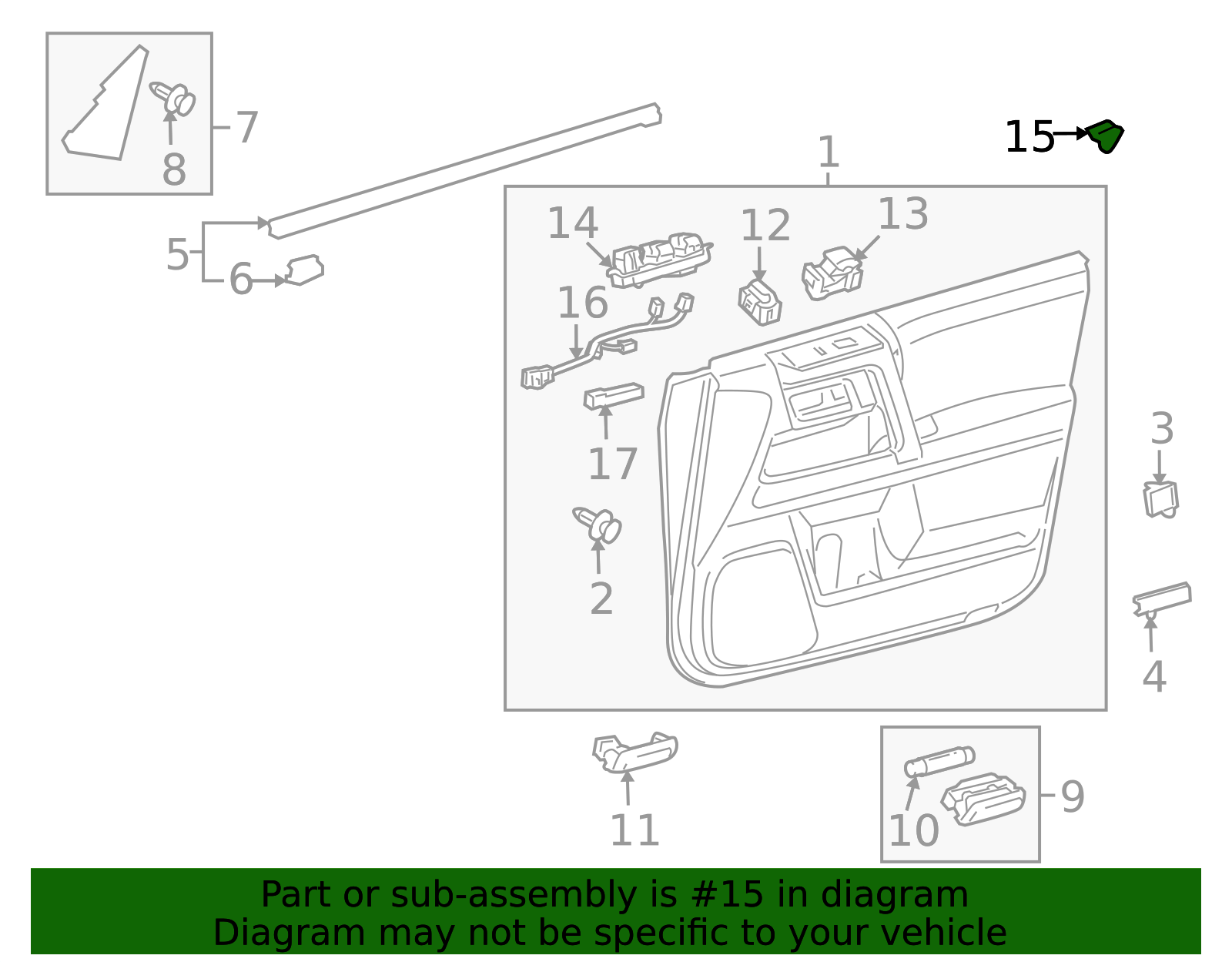 2004-2024 Toyota Door Opening Trim 67664-48010 | Toyota Parts Express