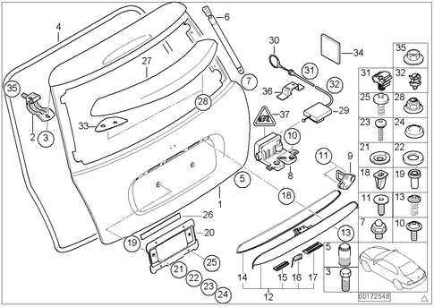 Trunk Lid for 2003 Mini Cooper S #0