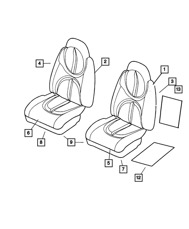 XB621T5AA - : Front Seat Cushion for Dodge: Durango Image