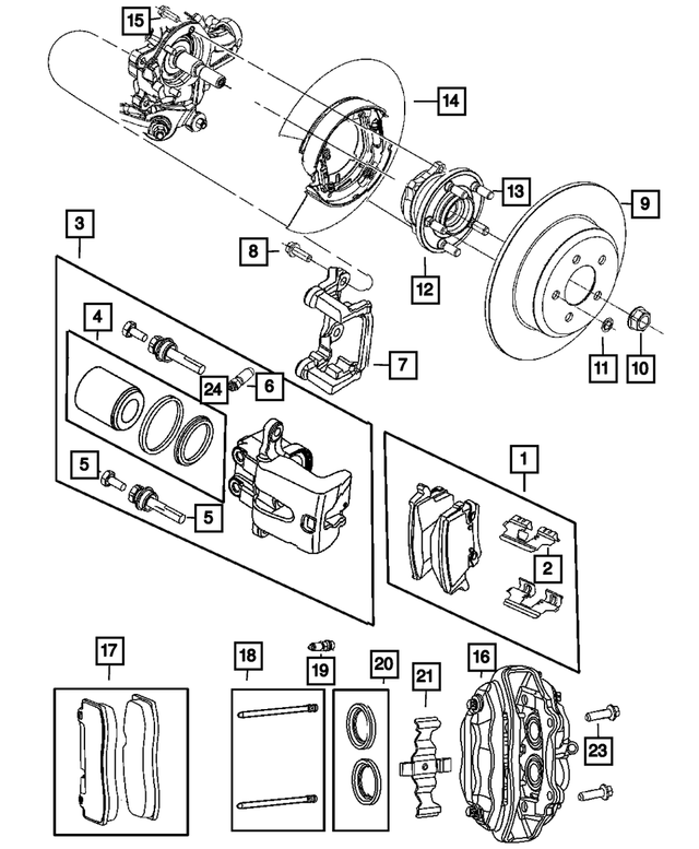 68151979AA - Brakes: Disc Brake Pad Spring Kit for Mopar Image image