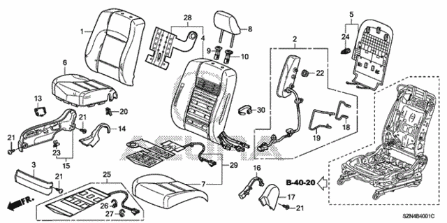 Front Seat (R.) for 2011 Acura ZDX #0