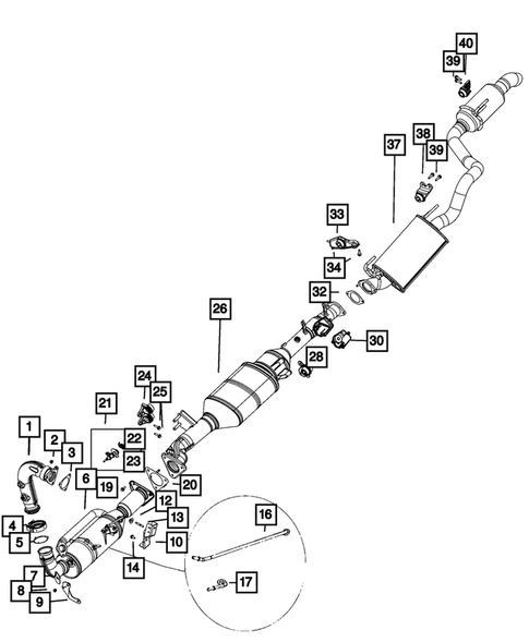 Exhaust System for 2022 Jeep Gladiator #2
