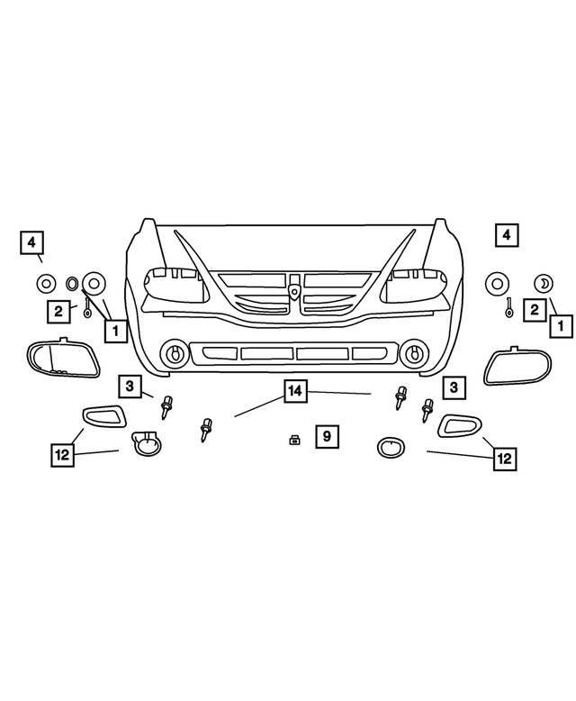 4857365AA - Electrical: Headlamp U-nut for Mopar Image image