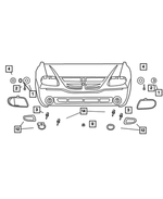 4857700AB - Electrical: Headlamp Lamp, Right for Mopar Image