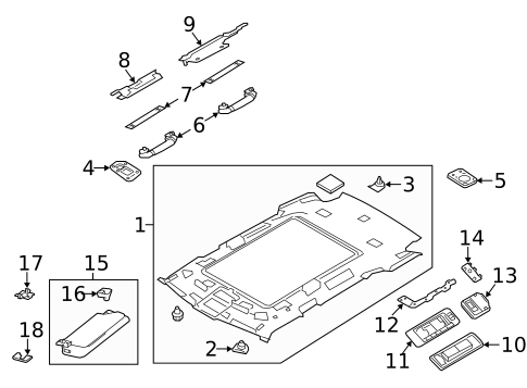 Interior Trim - Roof for 2022 Land Rover Range Rover Sport #0