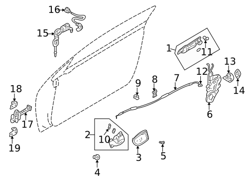Interior Trim - Front Door for 2002 Dodge Stratus #3