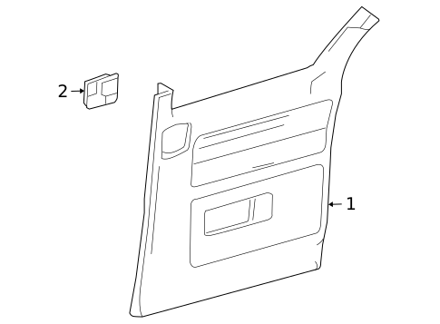Interior Trim - Side Door for 2005 Mercury Monterey #0