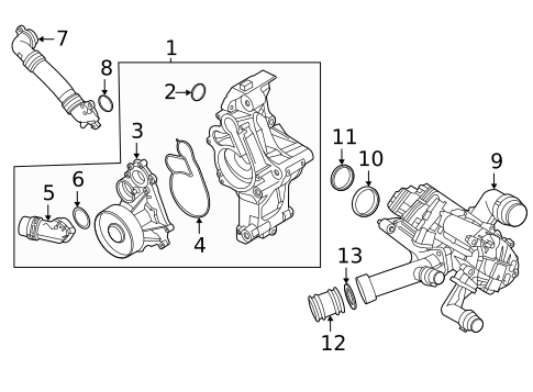 Water Pump for 2020 BMW 540i #0