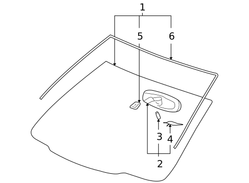 Glass - Windshield for 2011 Chevrolet Impala #0