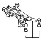 5N0505235AG - Suspension: Suspension Cross-member for Volkswagen: Golf, Golf R, GTI, R32, Rabbit Image