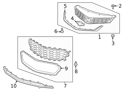 Grille & Components for 2018 Chevrolet Cruze #0