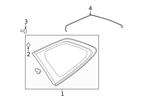 Glass & Hardware for 2010 Subaru Outback #0