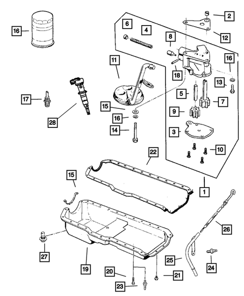 Engine Oiling for 2004 Jeep Grand Cherokee #0
