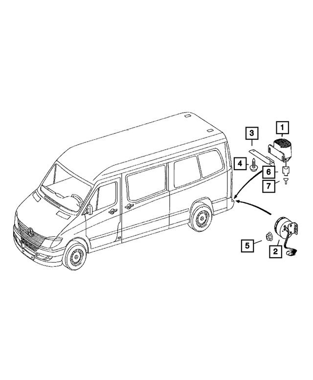 68058658AA - Electrical: Horn for Dodge: Sprinter 2500, Sprinter 3500 Image