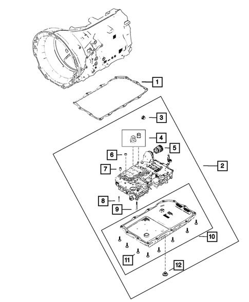 Valve Body, Accumulator, Solenoid and Parking Sprag for 2016 Ram 1500 #1