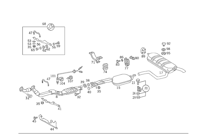 1244907219 - Exhaust System: Exhaust Pipe for Mercedes-Benz Image image