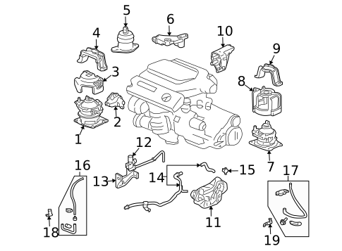 Engine & Trans Mounting for 2006 Acura RL #0