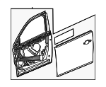 22953625 - Body: Door Shell for Chevrolet: Malibu, Malibu Limited Image