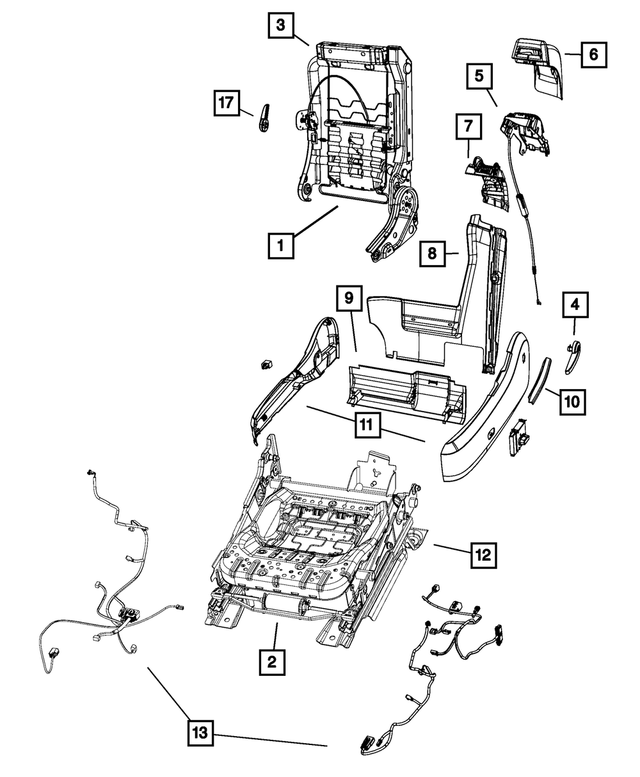 « 68024915AA – Interior Trim : Support Lombaire pour Mopar Image »