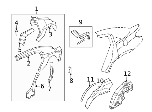Inner Structure for 2008 Dodge Avenger #0