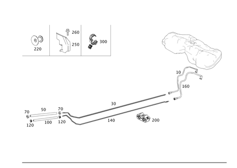Fuel Lines, Diesel Vehicle for 2012 Mercedes-Benz GLK350 #0