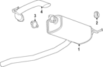 42817960 - : Muffler &amp; Pipe Gasket for Buick: Envista Image