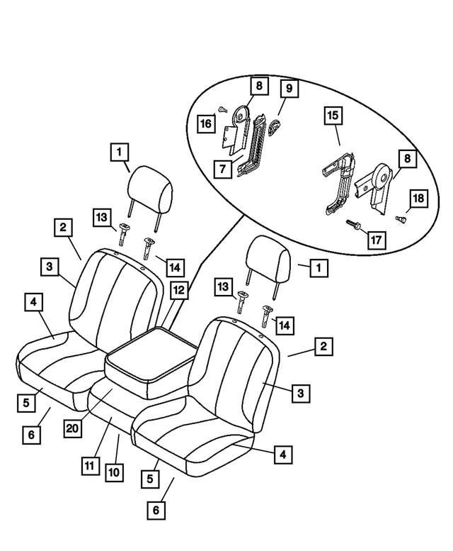1FN251D5AA - Interior Trim: Front Seat Back Cover, Right &amp; Left for Mopar Image