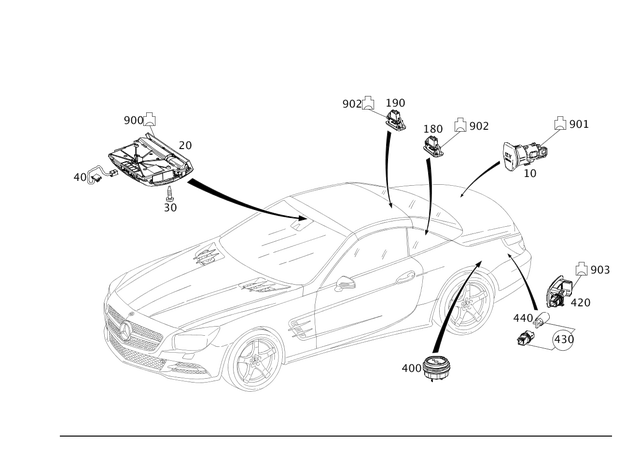 2319008205 - Electrical System: Control Unit for Mercedes-Benz: SL400, SL450, SL550, SL63 AMG, SL65 AMG Image image