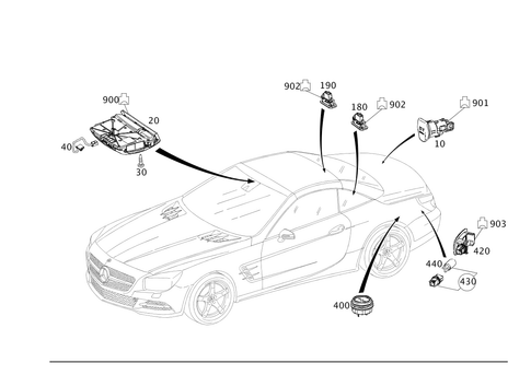 Interior Lamps for 2016 Mercedes-Benz SL 400 #0