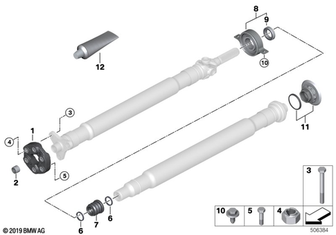 Prop Shaft, Single Components for 2019 BMW 840iX #0