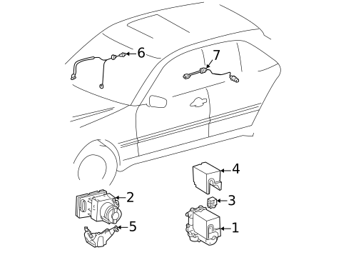 ABS Components for 1999 Mercedes-Benz C230 #0