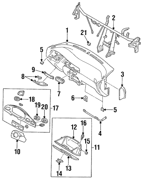Instrument Panel for 1997 Ford Aspire #0