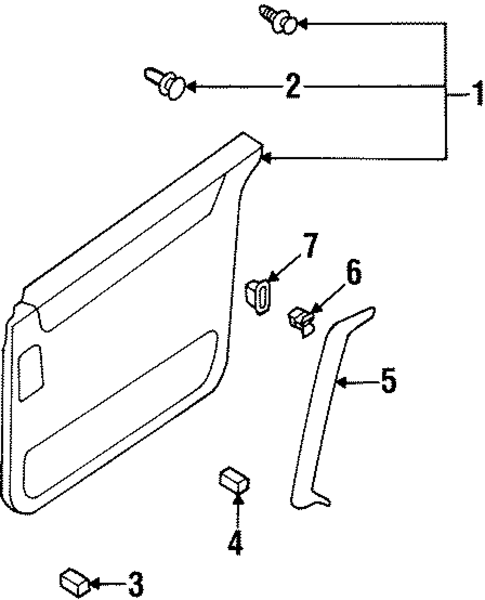 Interior Trim - Side Door for 1998 Nissan Quest #0