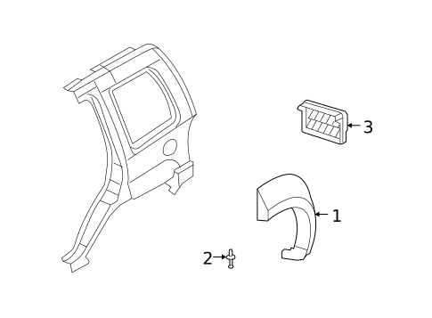 Exterior Trim - Quarter Panel for 2012 Jeep Liberty #0