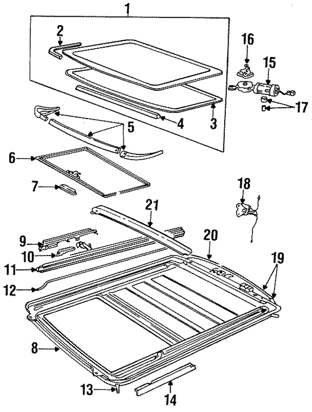 55076207 - Body: Glass Assembly for Mopar Image