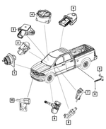 68457701AB - Electrical: Ambient Temperature Sensor for Mopar Image