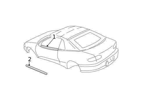 Exterior Trim - Door for 1998 Chevrolet Cavalier #1