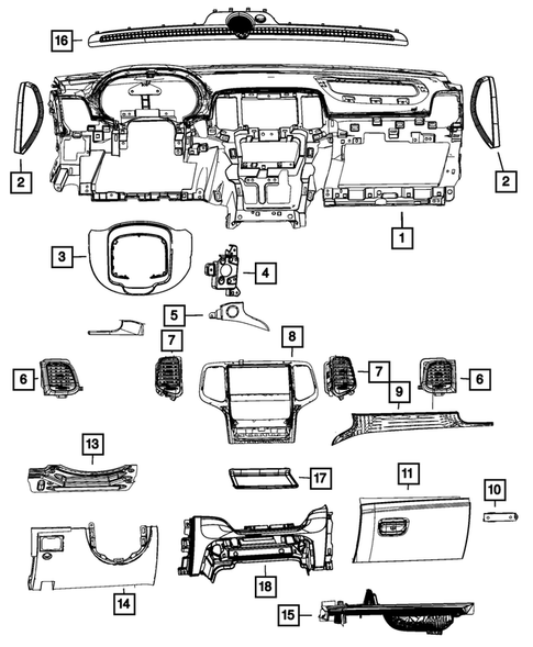 Instrument Panel for 2013 Dodge Durango #0