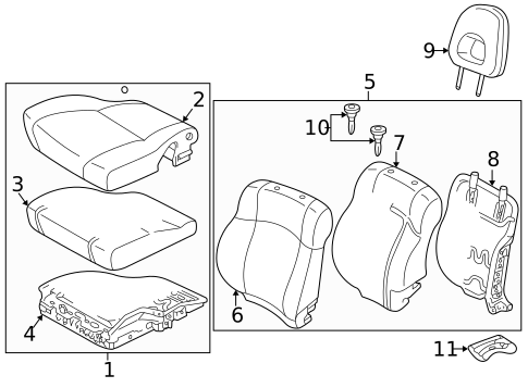 Front Seat Components for 1996 Toyota RAV4 #0