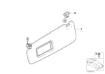 51169151526 - : Sun Visor Bracket for BMW Image